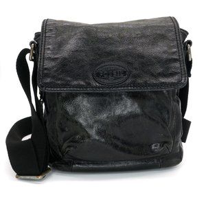 Fossil Black Leather Crossbody Bag